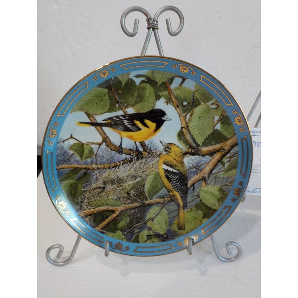 VTG 1991 Danbury Mint "Treetop Sunburst" Porcelain Plate by Derk Hansen #A6390